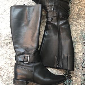 Nine West Leather boots wide width size 7